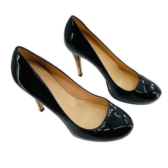 Kate Spade Black Patent Leather Classic Platform Party Sexy Stiletto Heel 8.5 - Picture 6 of 13